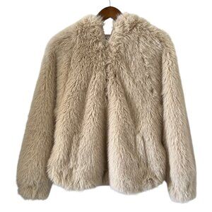 Free People Piper Pullover Fur Jacket Size XS